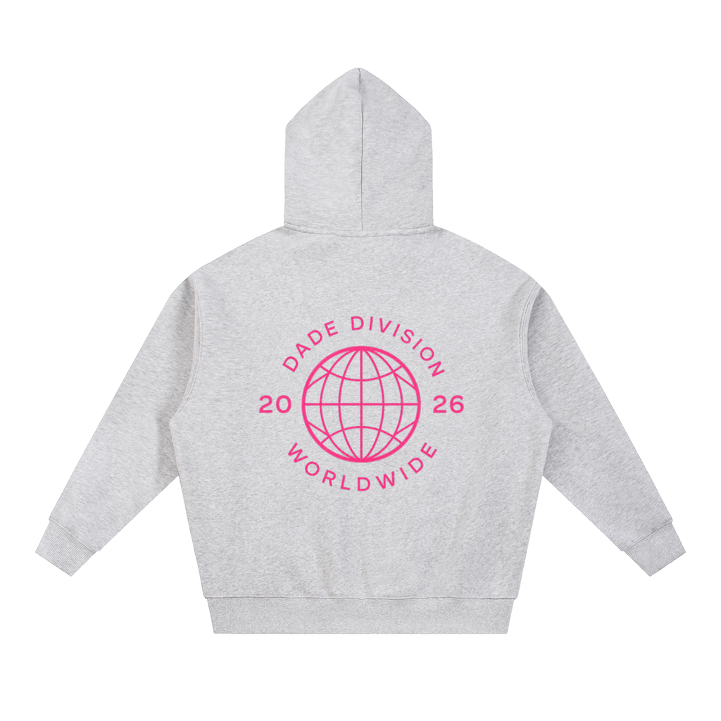 MDVSA DADE DIVISION // WORLDWIDE ZIP HOODIE | Neon Pink