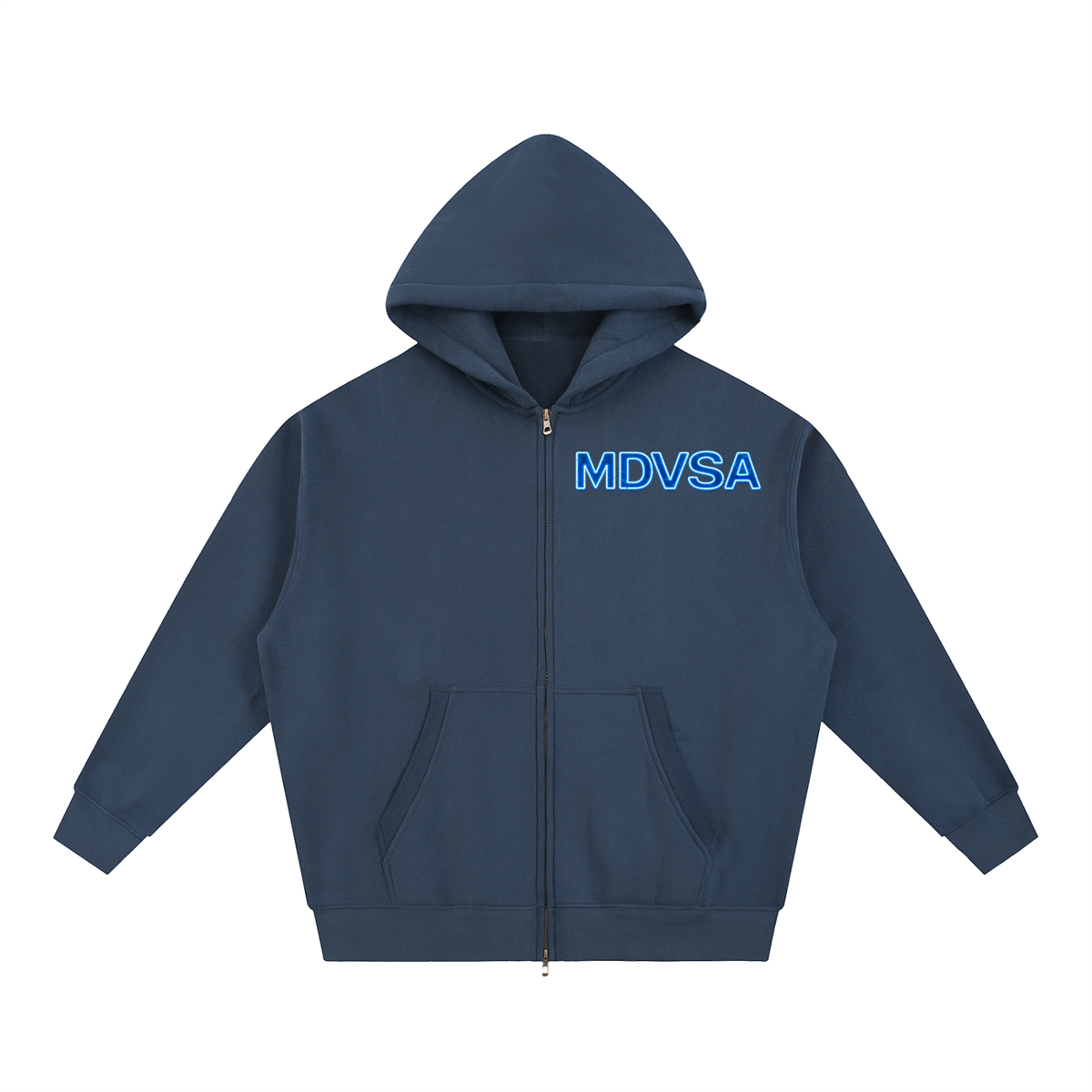 MDVSA DADE DIVISION // WORLDWIDE ZIP HOODIE | Neon BLU