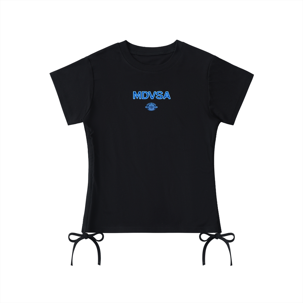 MDVSA Cinched Baby Tee | Neon BLU