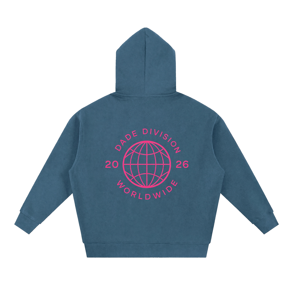 MDVSA DADE DIVISION // WORLDWIDE ZIP HOODIE | Neon Pink