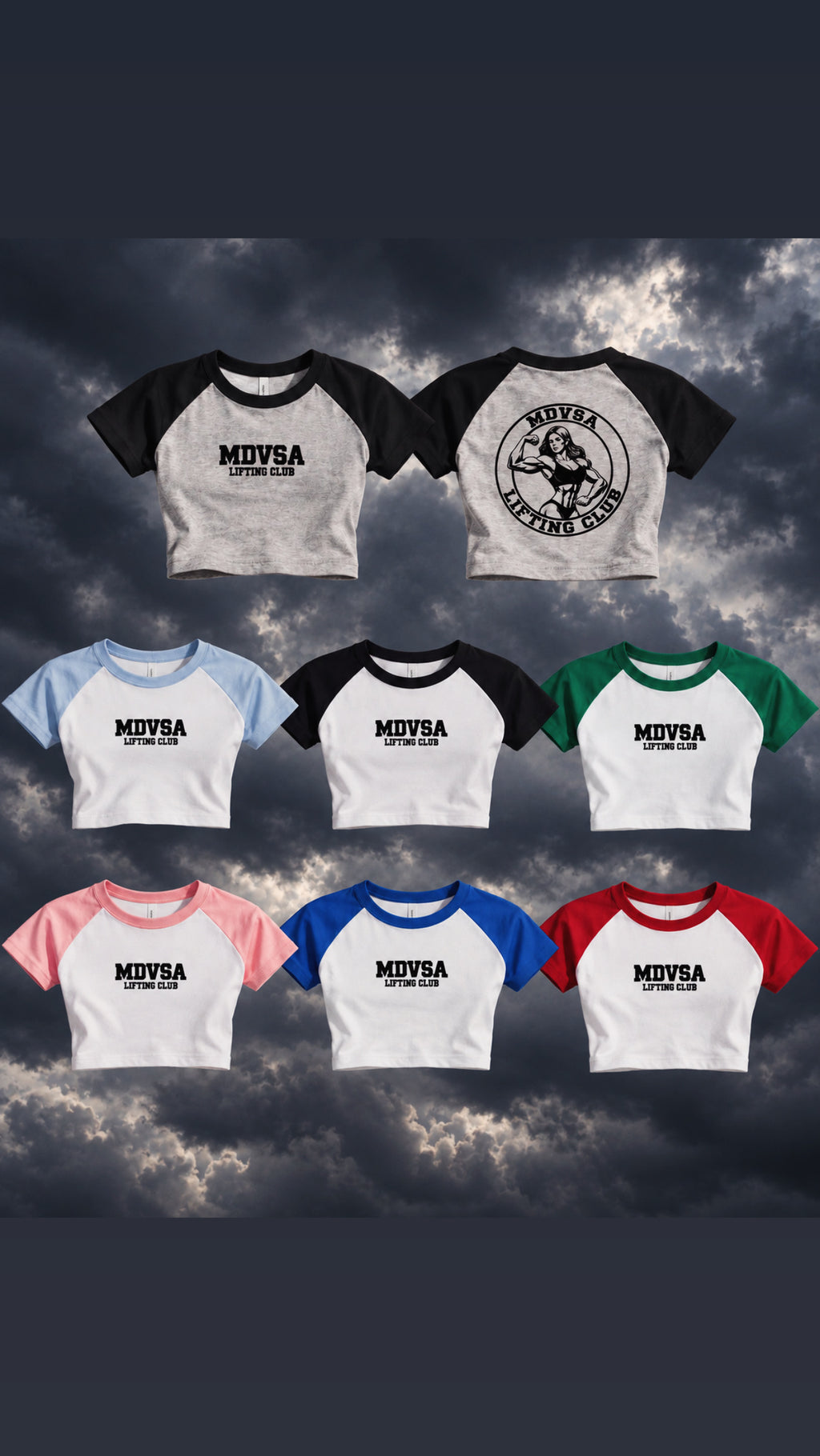 MDVSA Lifting Club Raglan Baby Tee