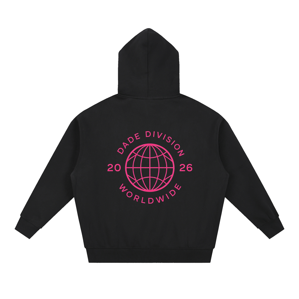 MDVSA DADE DIVISION // WORLDWIDE ZIP HOODIE | Neon Pink