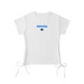 MDVSA Cinched Baby Tee | Neon BLU