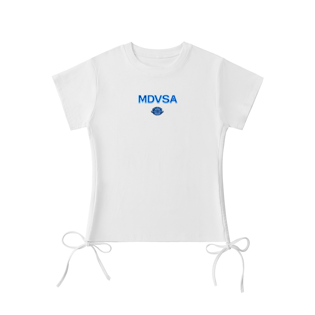 MDVSA Cinched Baby Tee | Neon BLU