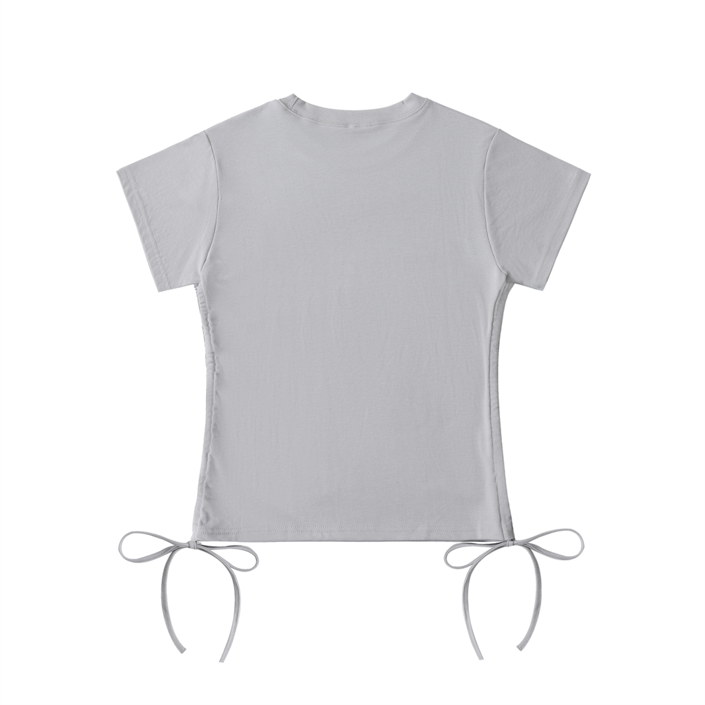 MDVSA Cinched Baby Tee | Neon Pink