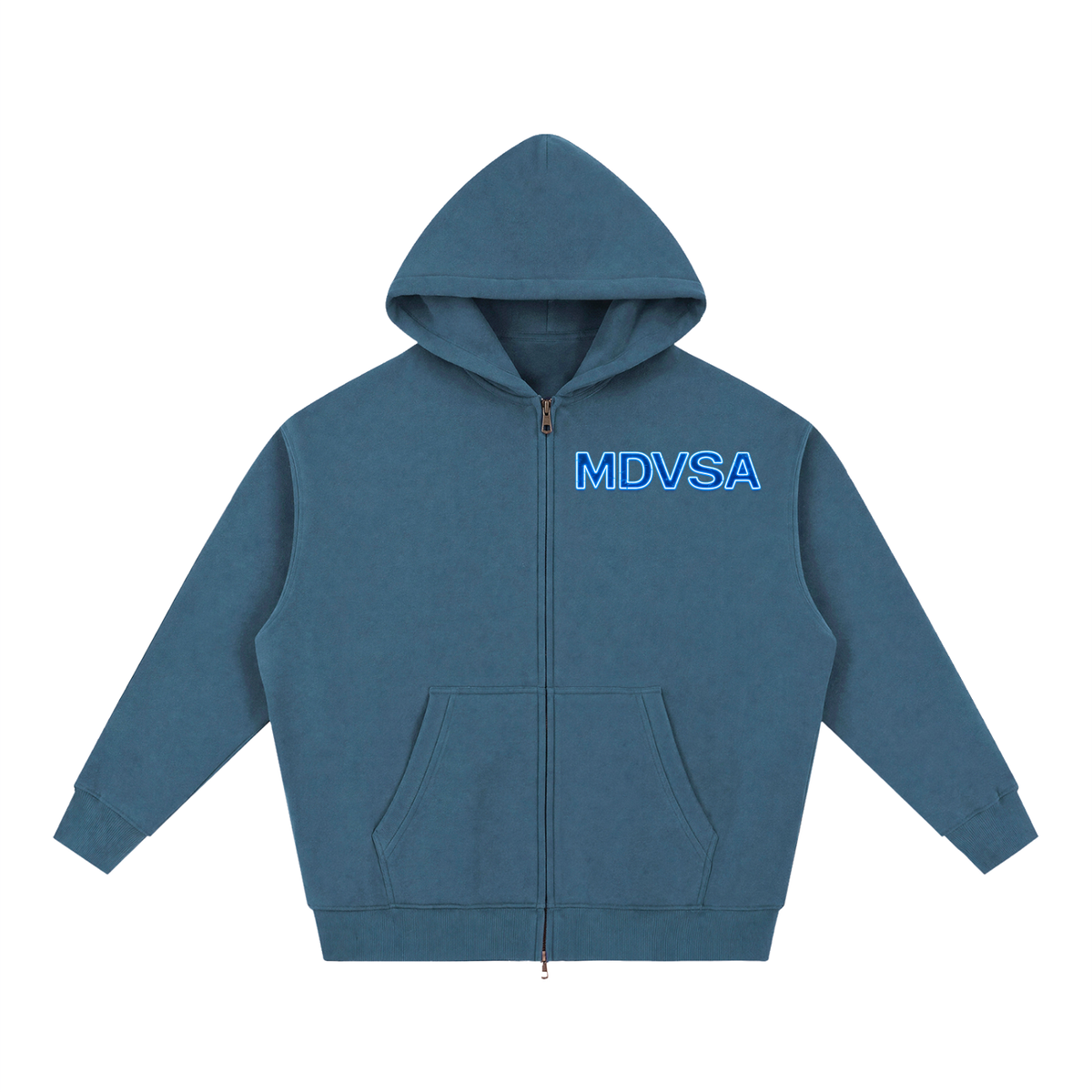 MDVSA DADE DIVISION // WORLDWIDE ZIP HOODIE | Neon BLU