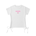MDVSA Cinched Baby Tee | Neon Pink